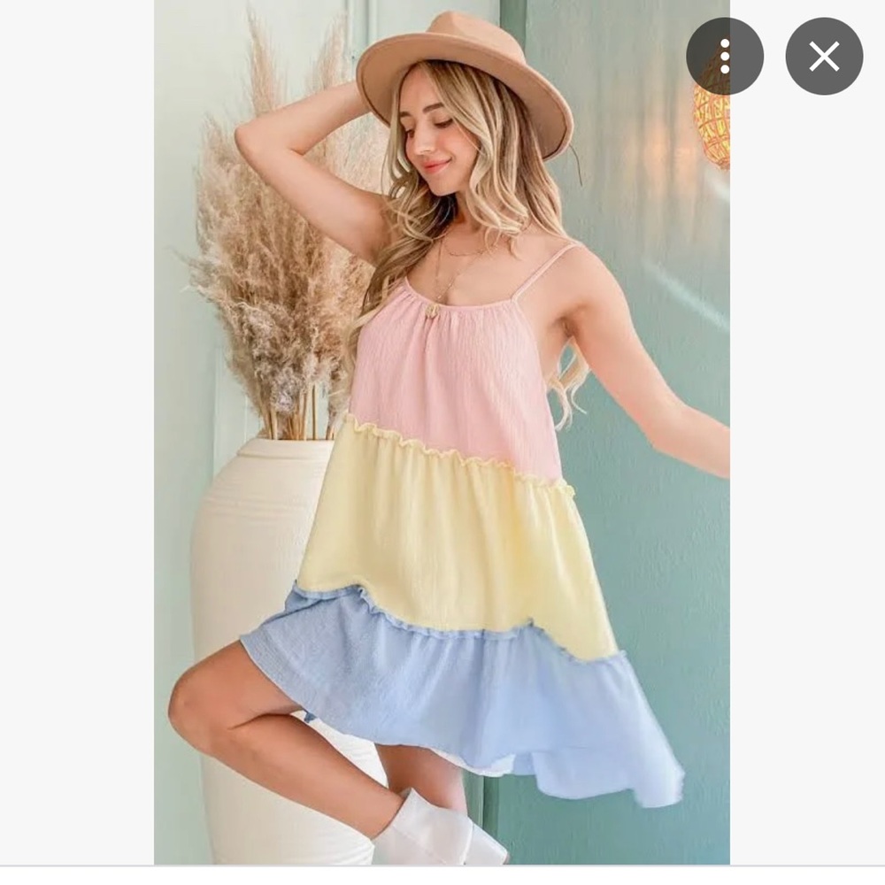 2/$30. Andthewhy textured ruffle dress